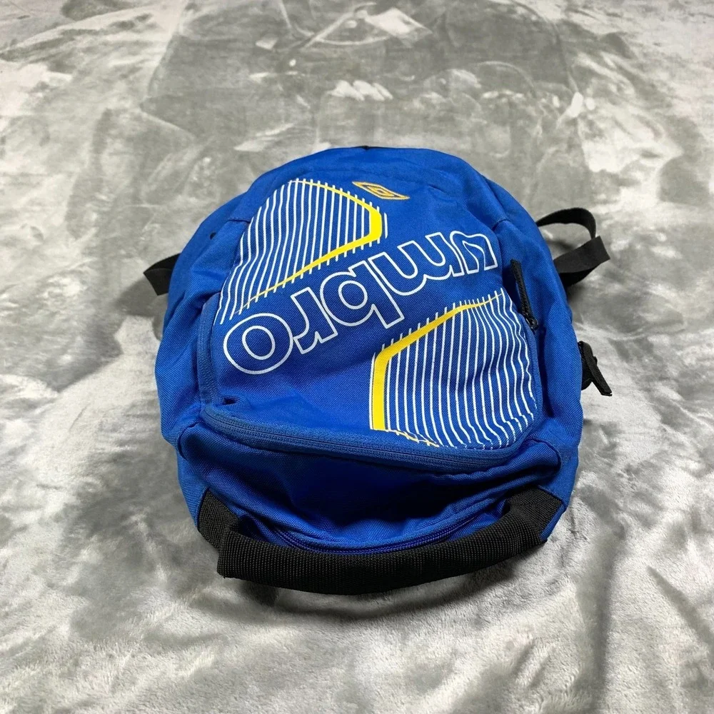 Umbro Backpack Bue Soccer Travel Daypack Commuter School Padded Embroidered Logo